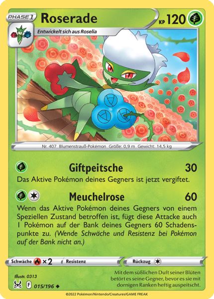 Roserade 015/196 Uncommon - Verlorener Ursprung Deutsch