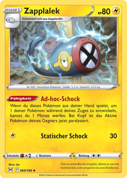 Zapplalek 060/196 Uncommon - Verlorener Ursprung Deutsch