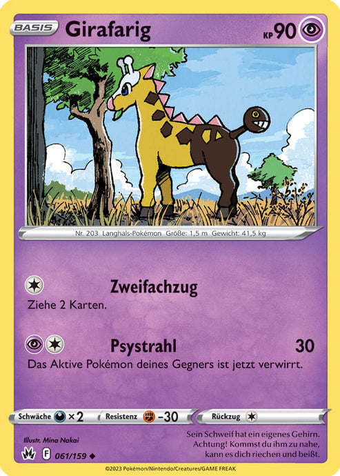 Girafarig 061/159 Uncommon - Zenit der Könige Deutsch