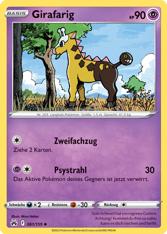 Girafarig 061/159 Uncommon - Zenit der Könige Deutsch