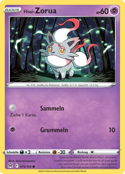 Hisui-Zorua 075/196 Common - Verlorener Ursprung Deutsch