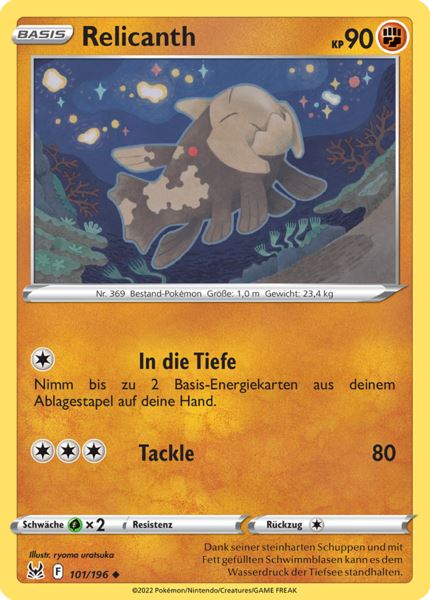 Relicanth 101/196 Uncommon - Verlorener Ursprung Deutsch