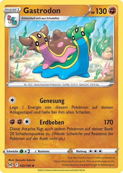 Gastrodon 102/196 Uncommon - Verlorener Ursprung Deutsch