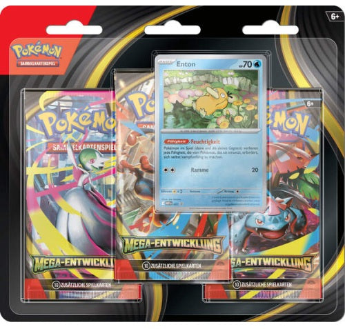 Pokemon Mega Entwicklung 3 Pack Blister Enton 