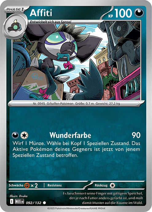 Affiti 092/132 Common REVERSE HOLO FOIL - Mega-Entwicklung Deutsch