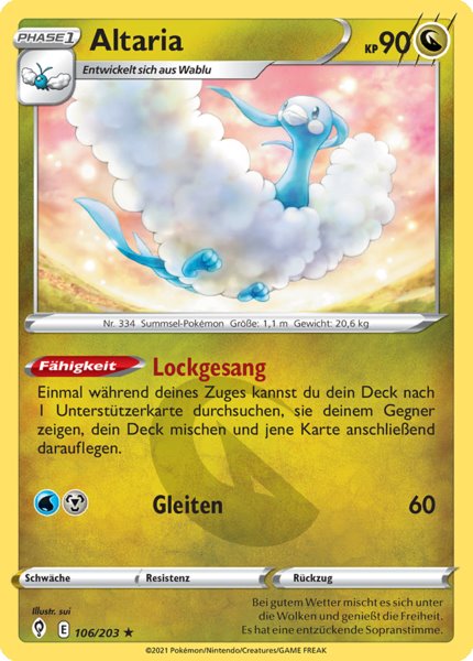 Altaria 106/203 Rare - Drachenwandel Deutsch