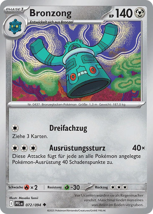 Bronzong 072/094 Uncommon REVERSE HOLO FOIL - Fatale Flammen Deutsch