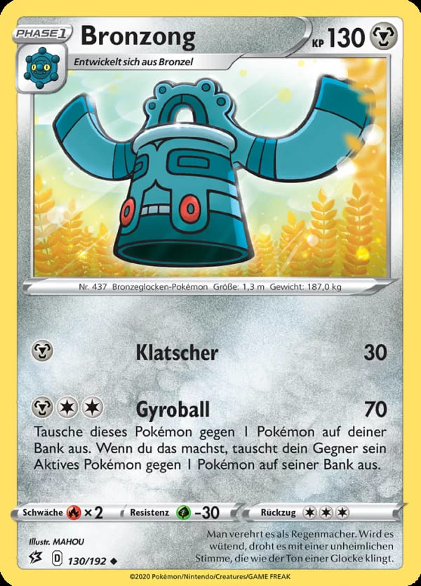 Bronzong 130/192 Uncommon - Clash der Rebellen Deutsch