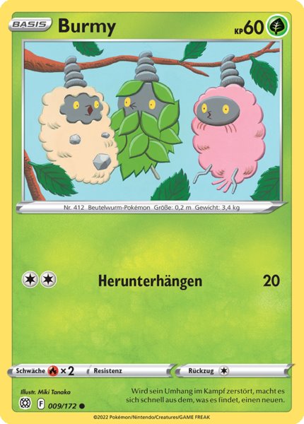 Burmy 009/172 Common - Strahlende Sterne Deutsch