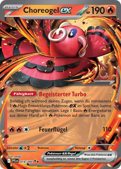 Choreogel 018/094 Double Rare FOIL - Fatale Flammen Deutsch