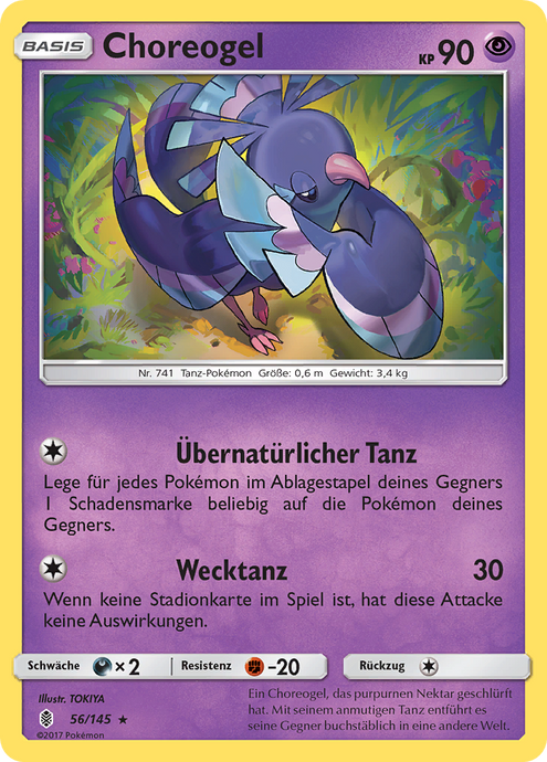 Choreogel 56/145 Rare Reverse Holo - Stunde der Wächter Deutsch
