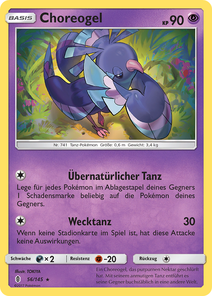 Choreogel 56/145 Rare Reverse Holo - Stunde der Wächter Deutsch