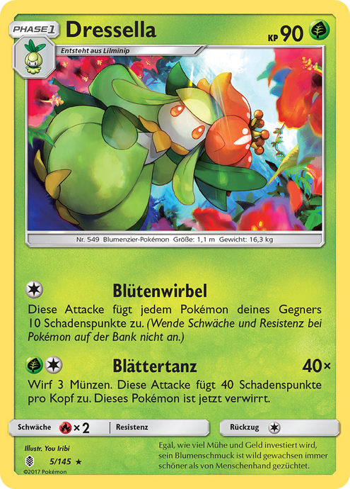 Dressella 5/145 Rare REVERSE HOLO - Stunde der Wächter Deutsch