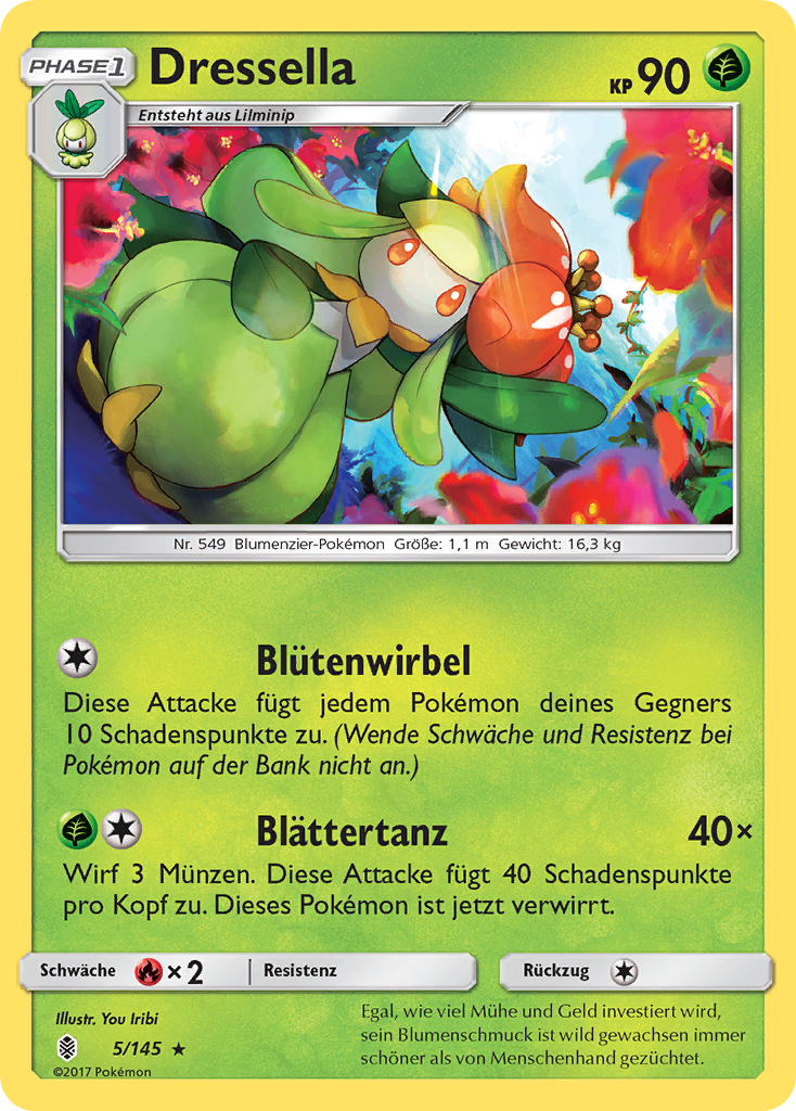 Dressella 5/145 Rare REVERSE HOLO - Stunde der Wächter Deutsch