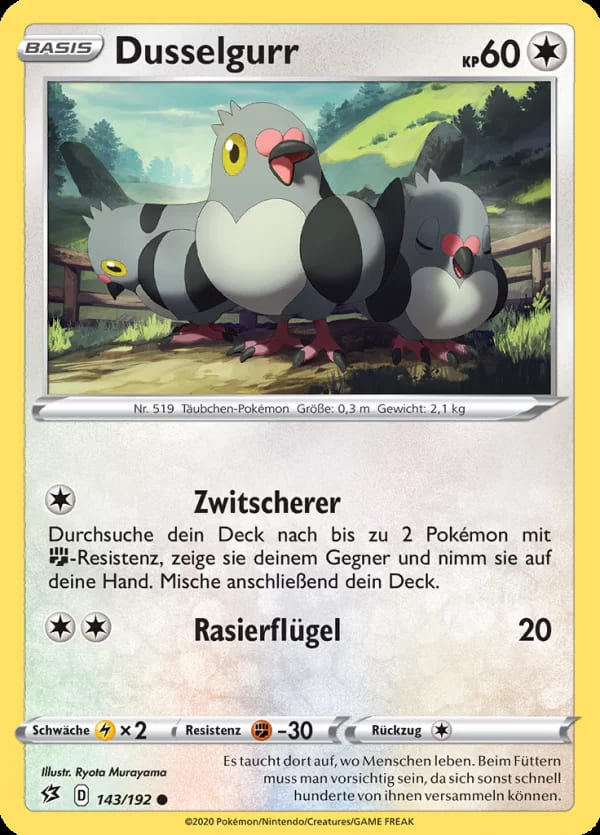 Dusselgurr 143/192 Common REVERSE HOLO - Clash der Rebellen Deutsch