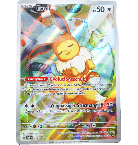 Evoli SVP DE 173 Black Star Promo - Karmesin & Purpur - Prismatische Entwicklungen Deutsch