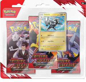 Pokemon Karmesin & Purpur - Ewige Rivalen 3-Pack Blister Zebritz