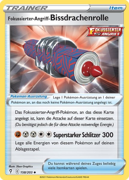 Fokussierter-Angriff-Bissdrachenrolle 158/203 Uncommon - Drachenwandel Deutsch