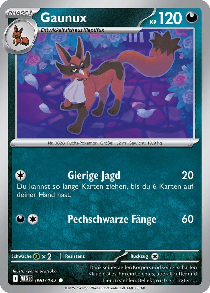 Gaunux 090/132 Common REVERSE HOLO FOIL - Mega-Entwicklung Deutsch