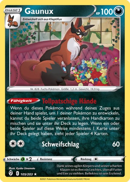 Gaunux 105/203 Rare - Drachenwandel Deutsch