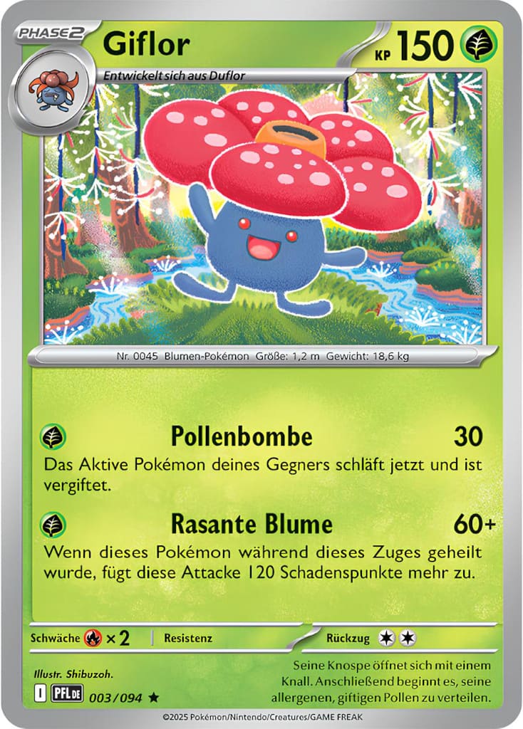 Giflor 003/094 Rare HOLO FOIL - Fatale Flammen Deutsch