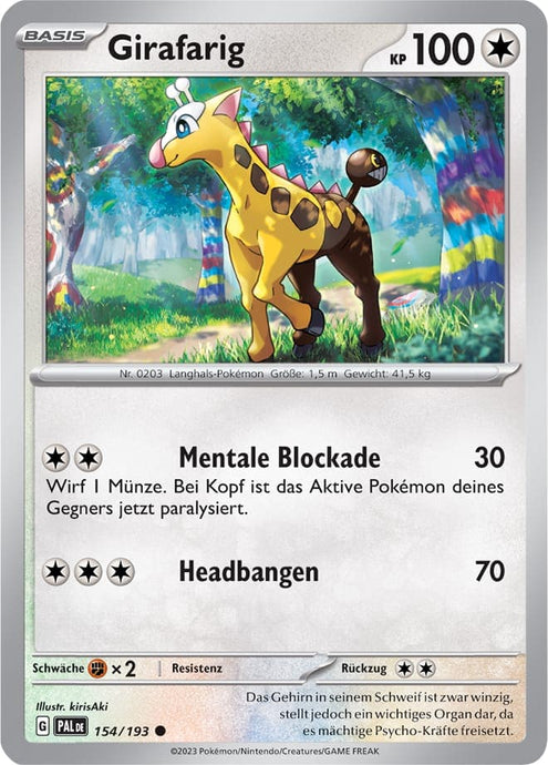 Girafarig 154/193 Common - Entwicklungen in Paldea Deutsch