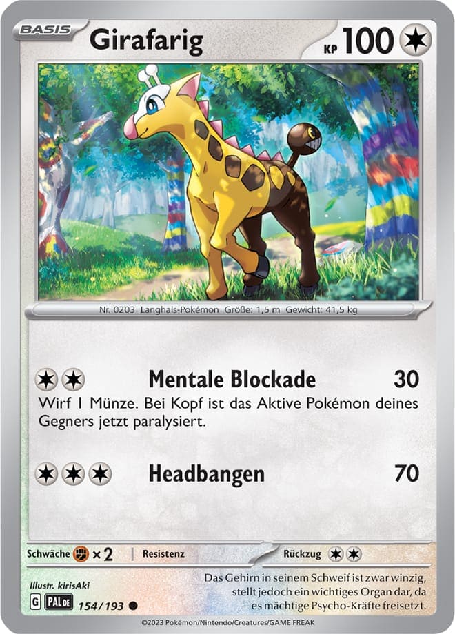 Girafarig 154/193 Common - Entwicklungen in Paldea Deutsch