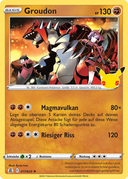Groudon 017/025 Rare Holo - Celebrations Deutsch