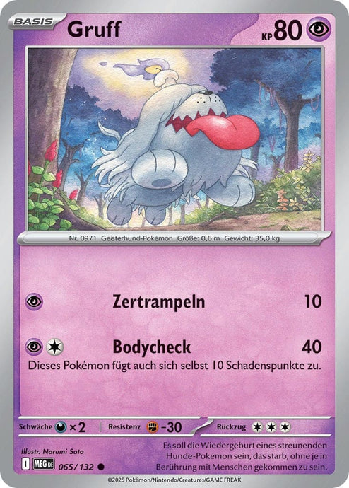 Gruff 065/132 Common REVERSE HOLO FOIL - Mega-Entwicklung Deutsch