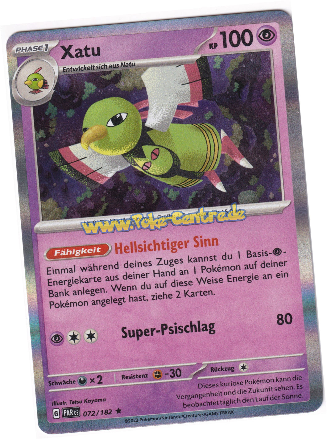 Xatu 072/182 Rare Holo - Karmesin & Purpur - Paradoxrift Deutsch