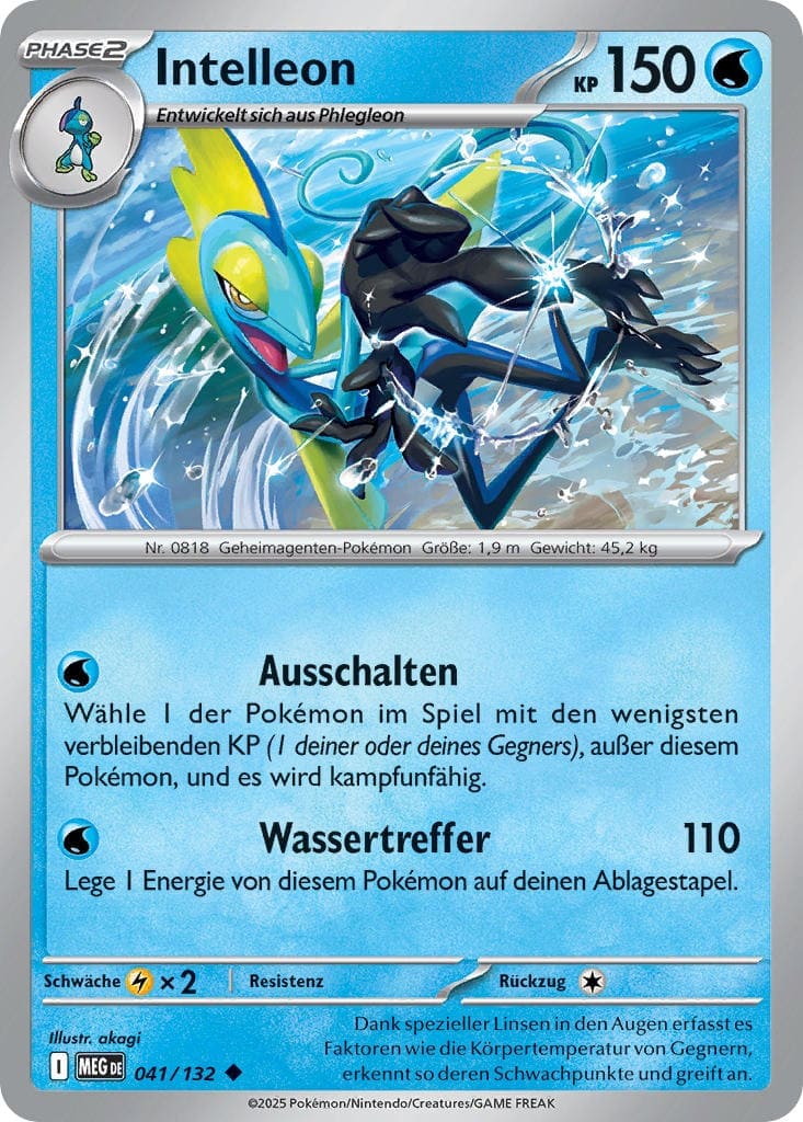 Intelleon 041/132 Uncommon REVERSE HOLO FOIL - Mega-Entwicklung Deutsch