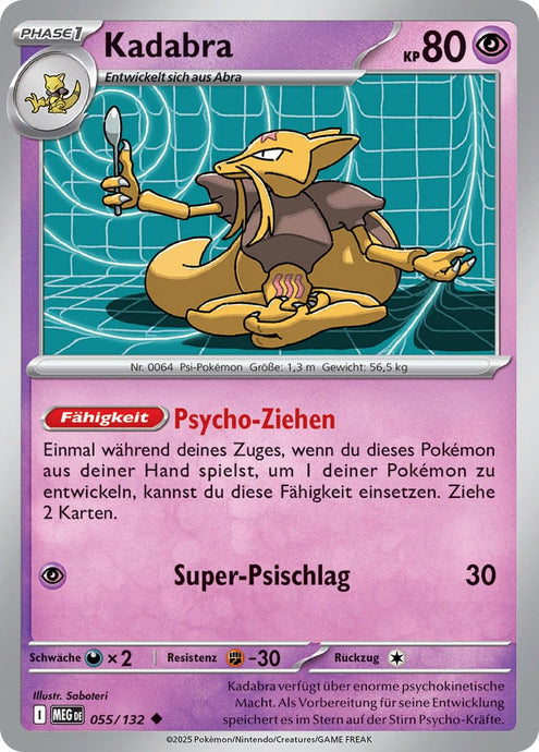 Kadabra 055/132 Uncommon - Mega-Entwicklung Deutsch