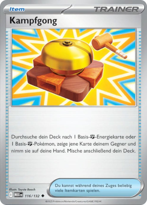 Kampfgong 116/132 Uncommon REVERSE HOLO FOIL - Mega-Entwicklung Deutsch