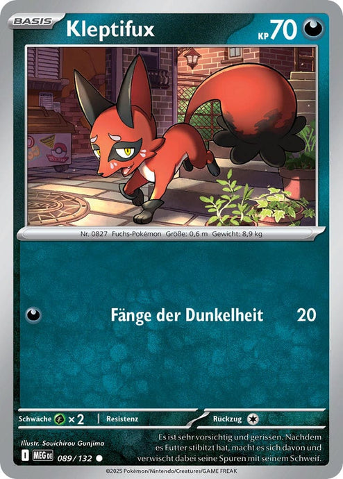 Kleptifux 089/132 Common RVERSE HOLO FOIL - Mega-Entwicklung Deutsch