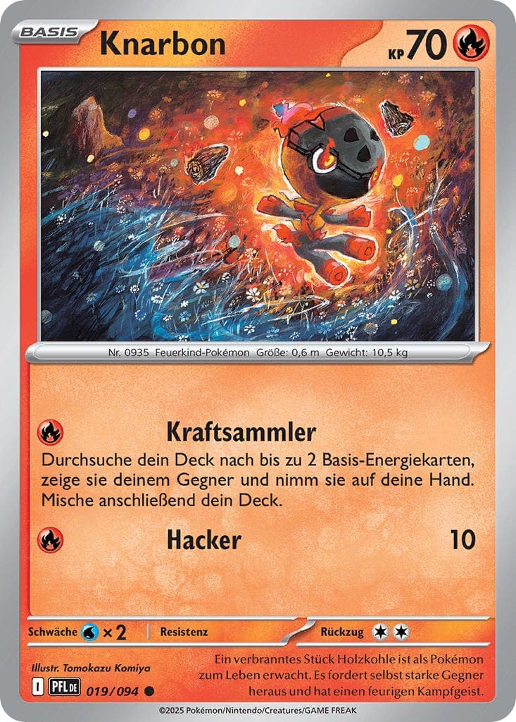 Knarbon 019/094 Common REVERSE HOLO FOIL - Fatale Flammen Deutsch