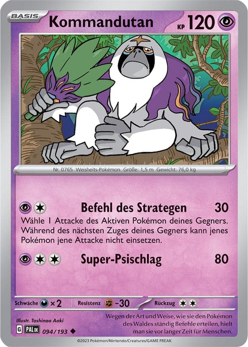 Kommandutan 094/193 Uncommon - Entwicklungen in Paldea Deutsch