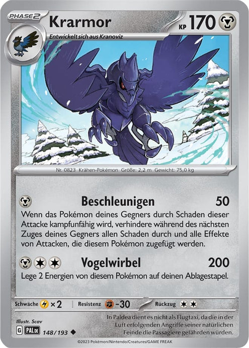 Krarmor 148/193 Uncommon - Entwicklungen in Paldea Deutsch