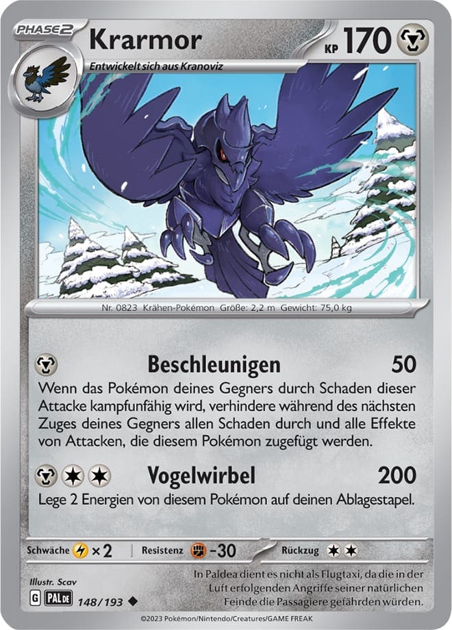 Krarmor 148/193 Uncommon - Entwicklungen in Paldea Deutsch