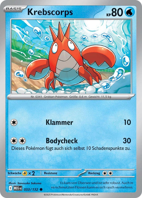 Krebscorps 033/132 Common REVERSE HOLO FOIL - Mega-Entwicklung Deutsch