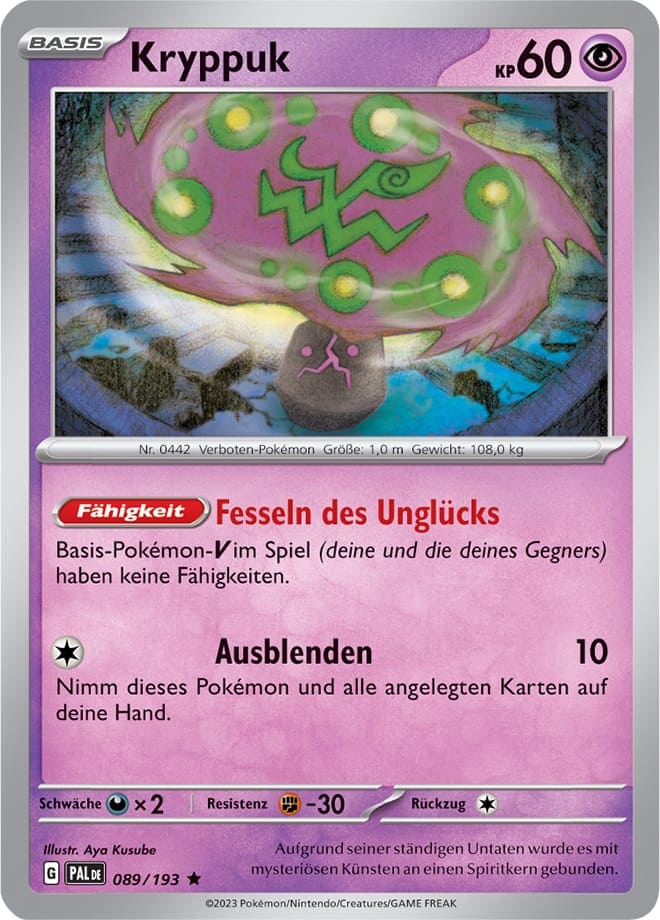Kryppuk 089/193 Rare HOLO -  Entwicklungen in Paldea Deutsch