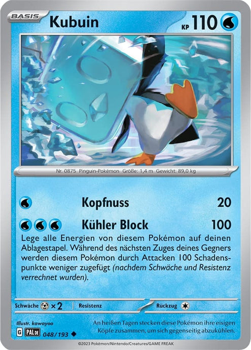Kubuin 048/193 Uncommon REVERSE HOLO - Entwicklungen in Paldea Deutsch