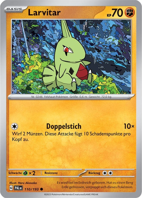 Larvitar 110/193 Common - Entwicklungen in Paldea Deutsch