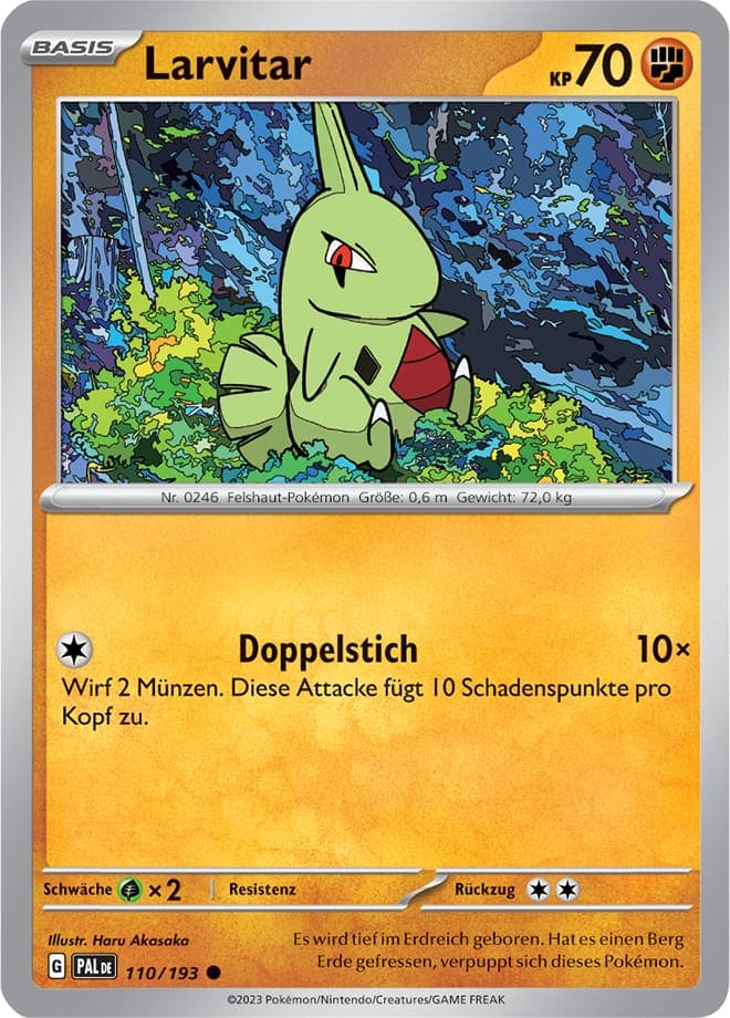 Larvitar 110/193 Common - Entwicklungen in Paldea Deutsch