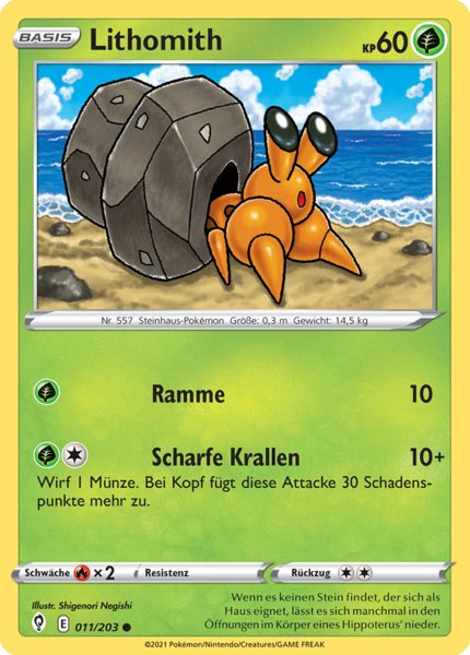 Lithomith 011/203 Common REVERSE HOLO - Drachenwandel Deutsch