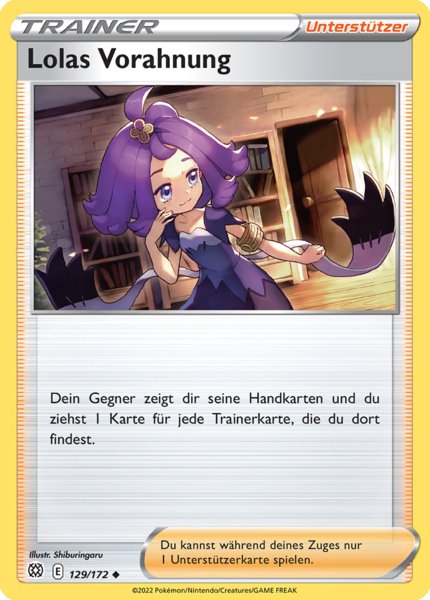 Lolas Vorahnung 129/172 Uncommon - Strahlende Sterne Deutsch