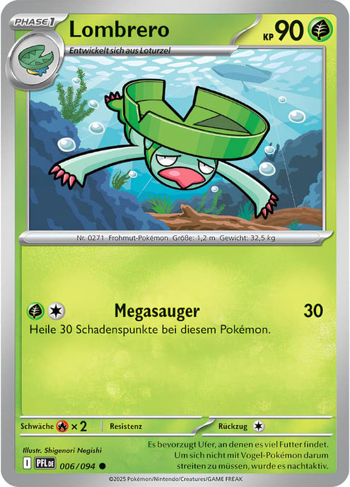 Lombrero 006/094 Common REVERSE HOLO FOIL - Fatale Flammen Deutsch