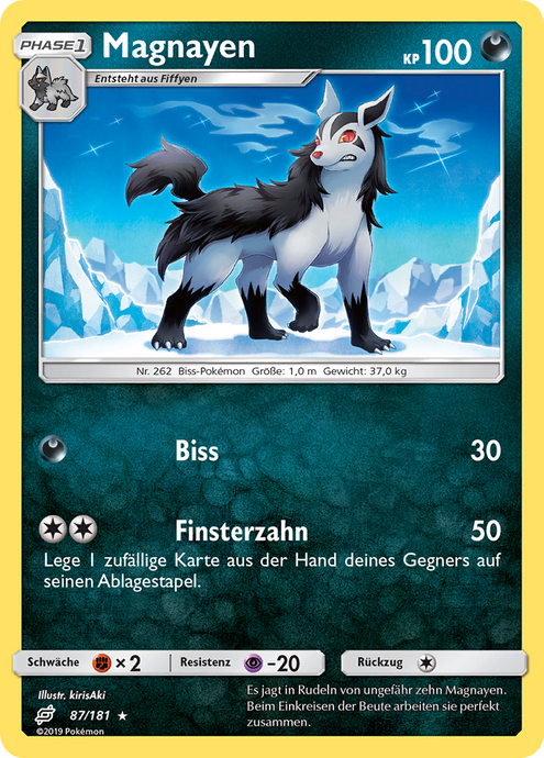 Magnayen 87/181 Rare REVERSE HOLO - Teams sind Trumpf Deutsch