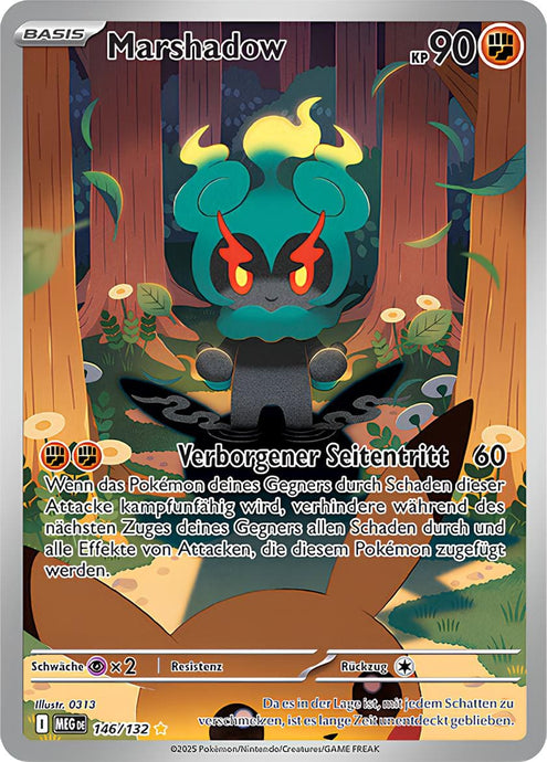 Marshadow 146/132 Illustration Rare FOIL - Mega-Entwicklung Deutsch