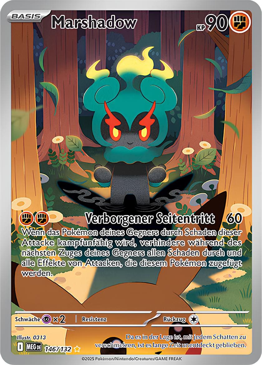 Marshadow 146/132 Illustration Rare FOIL - Mega-Entwicklung Deutsch