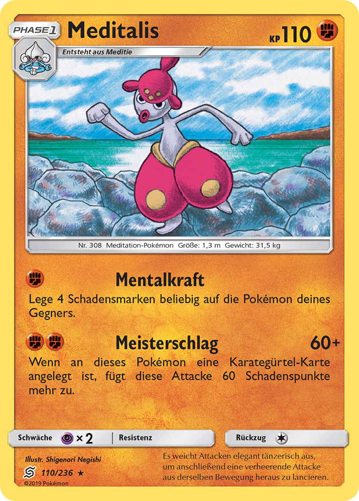 Meditalis 110/236 Rare REVERSE Holo - Bund der Gleichgesinnten Deutsch